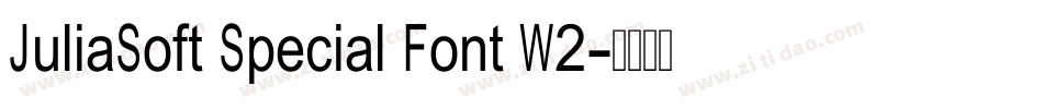 JuliaSoft Special Font W2字体转换